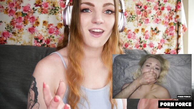 Рыжая блогерша комментирует подборку жесткого секса с порнозвездами