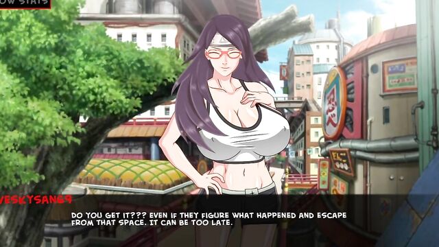 Японка в коротких шортах сексуально трясет большими сиськами