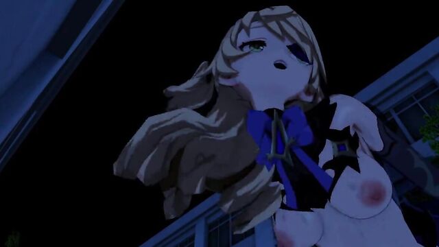 Злодей щупает молодую красотку и засаживает между ног