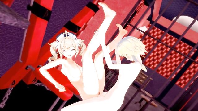 Горячая телочка с хуем ебет подружку