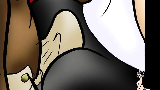 Белокурая доярка заглатывает огромный хуй негра